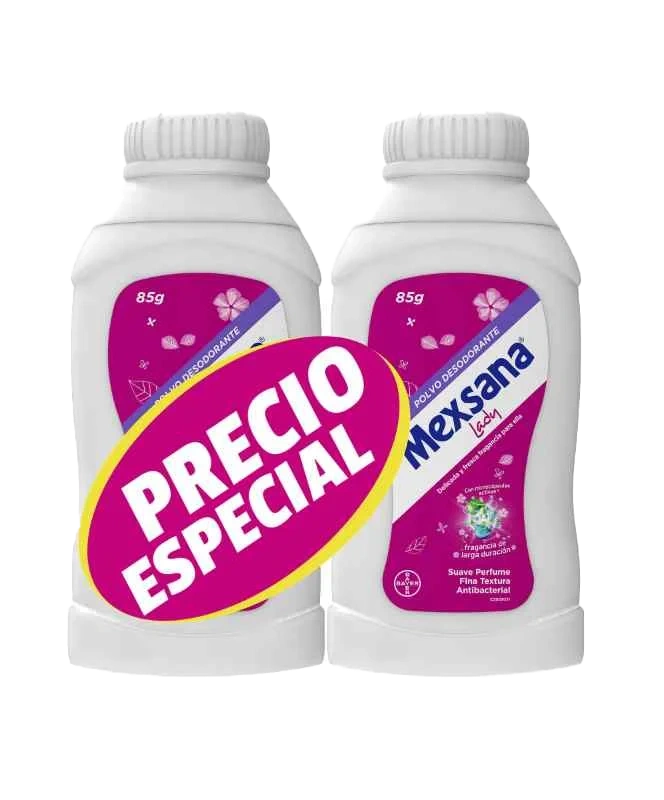 talco mexsana lady 85 gr 2 und p.e - Imagen 1