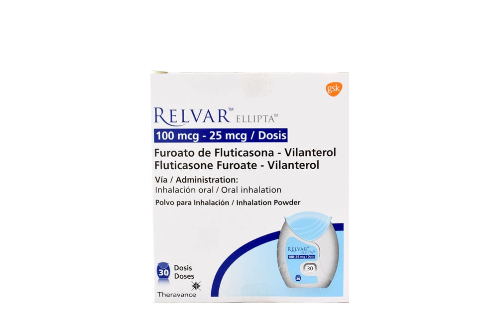 relvar ellipta 100/25 mcg 30 dosis (p) - Imagen 1