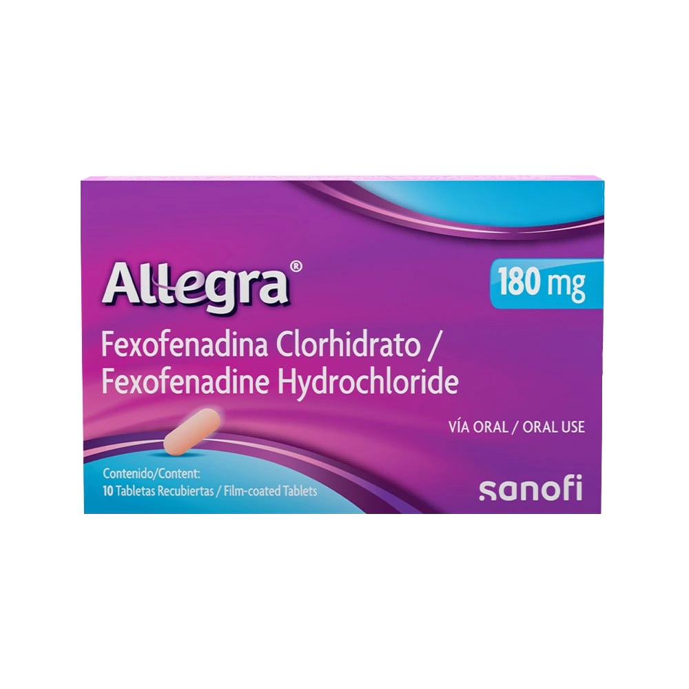 allegra 180 mg 10 tabletas