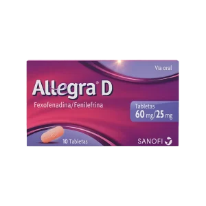 allegra d 60/25 mg 10 tabletas