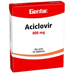 aciclovir 800 mg 10 tabletas gf