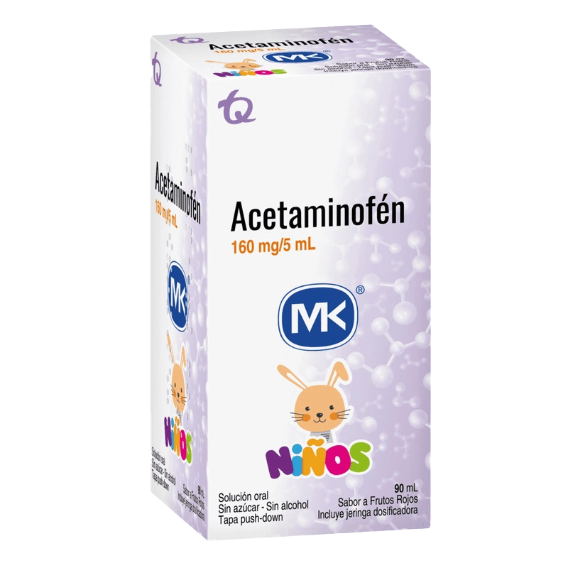acetaminofen 160mg/5ml jarabe 90 ml mk