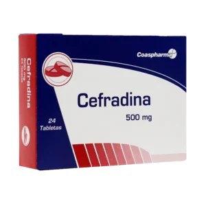 cefradina 500 mg 24 tabletas coa