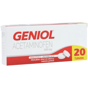 geniol 500 mg 20 tabletas