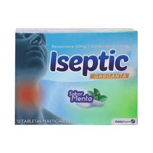 iseptic menta 12 tabletas