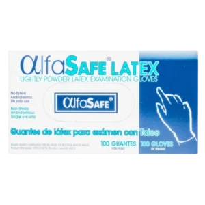guante examen alfa latex t.s 100 und