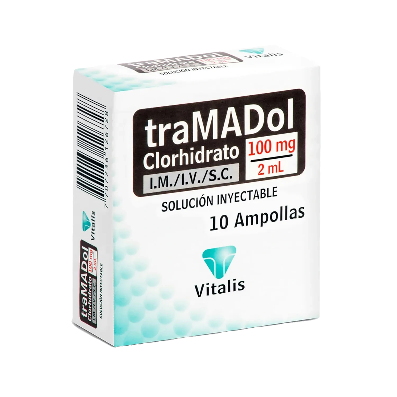 tramadol 100mg/2ml 10 ampollas vt