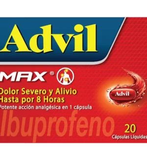 advil max 20 capsulas
