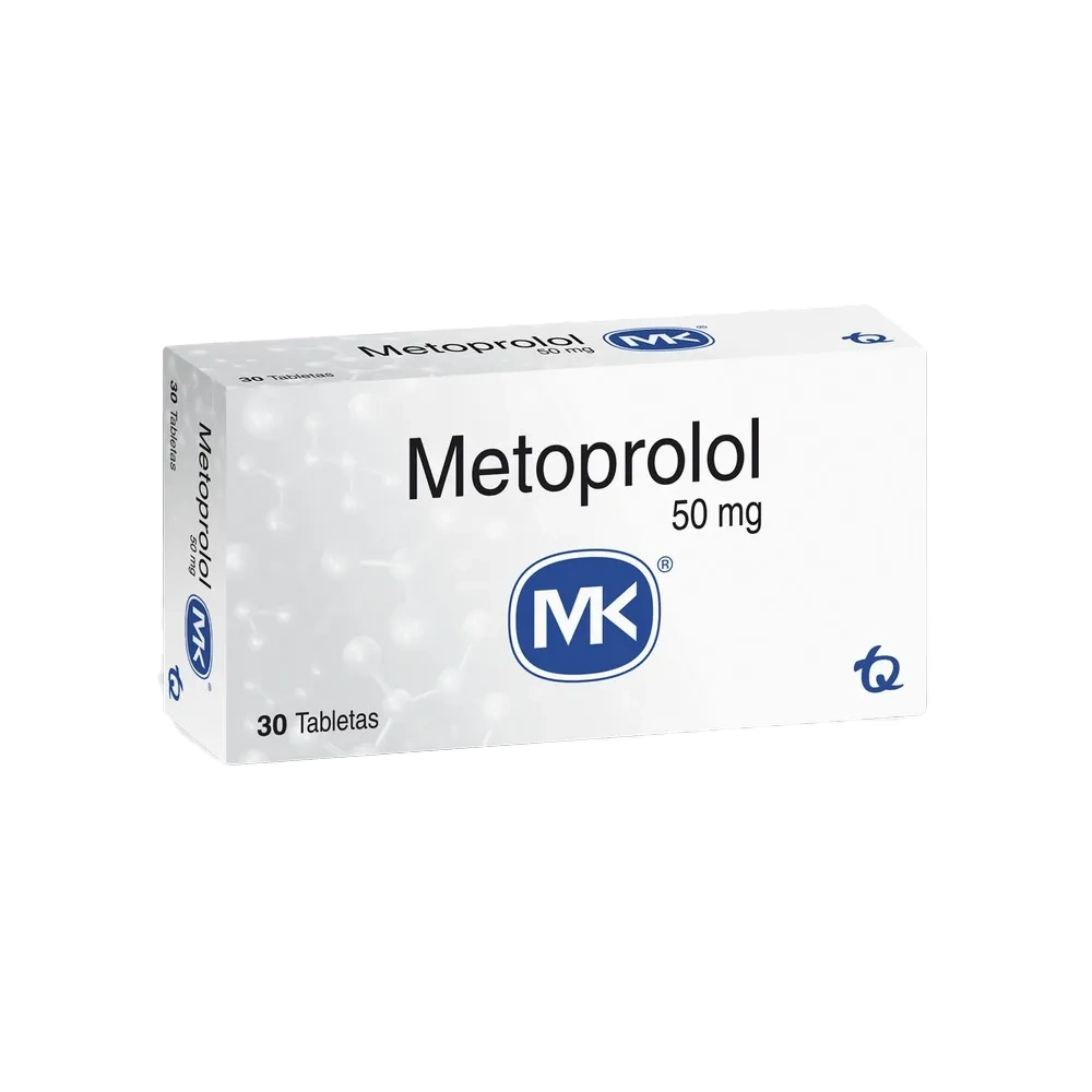 metoprolol 50 mg 30 tabletas mk