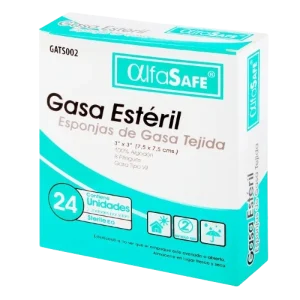 gasa esteril alfa safe 3x3 yd 24 und