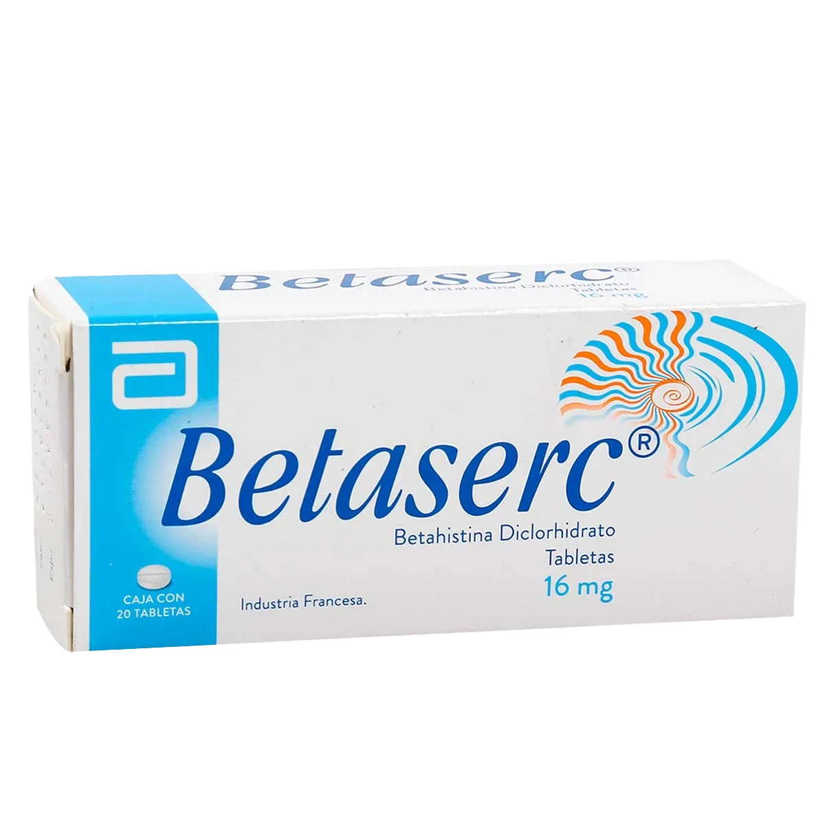 betaserc 16 mg 20 tabletas