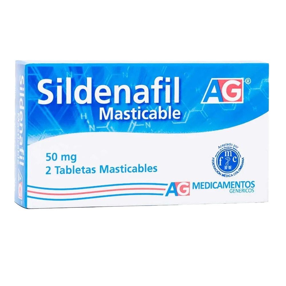 sildenafil 50 mg mastic 2 tabletas ag