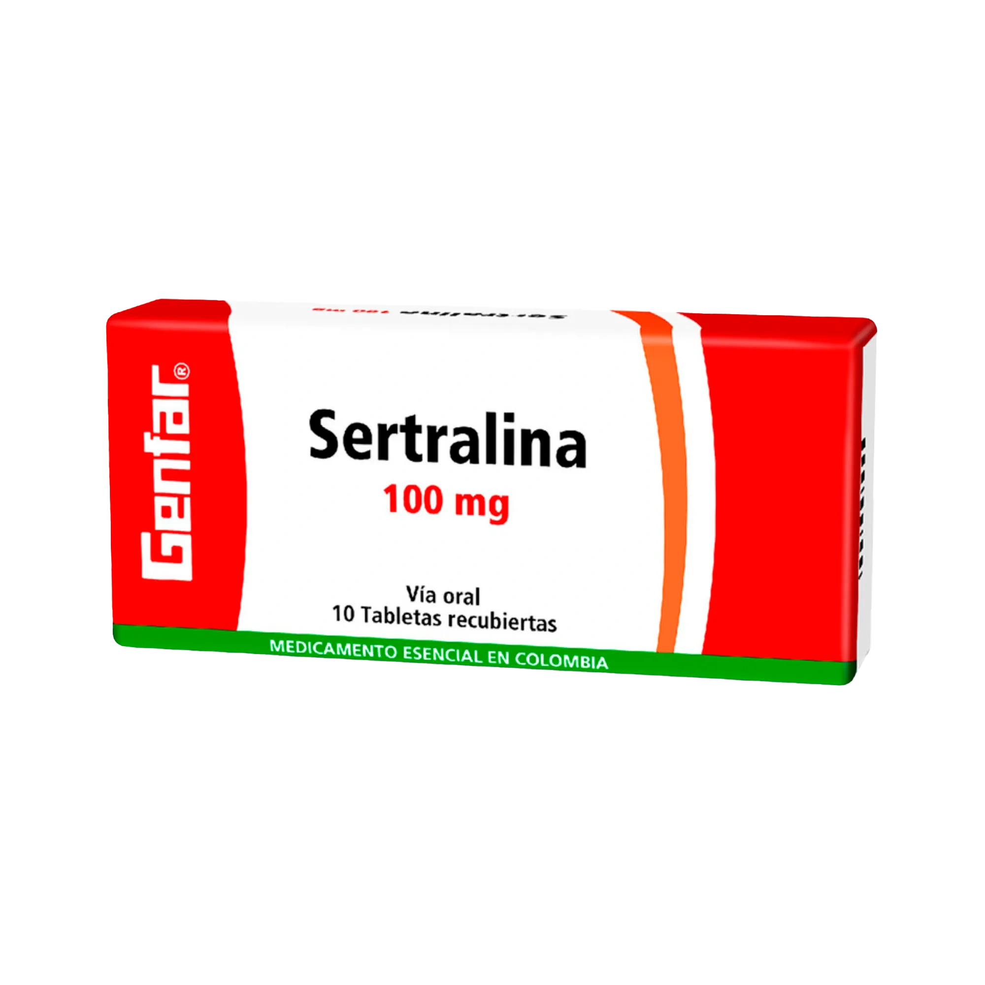 sertralina 100 mg 10 tabletas gf