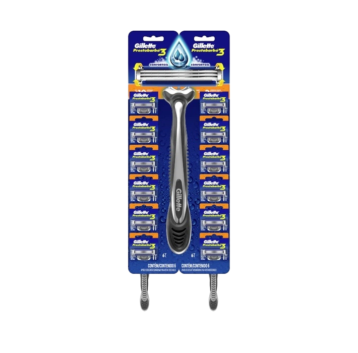 maquina prestobarba 3 hojas 10 und