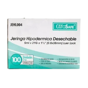 jeringa 5 ml 3p 21x1.1/2 100 und