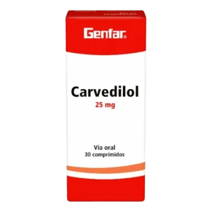 carvedilol 25 mg 30 tabletas gf (r)