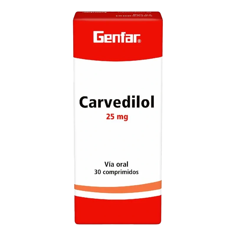 carvedilol 25 mg 30 tabletas gf (r)
