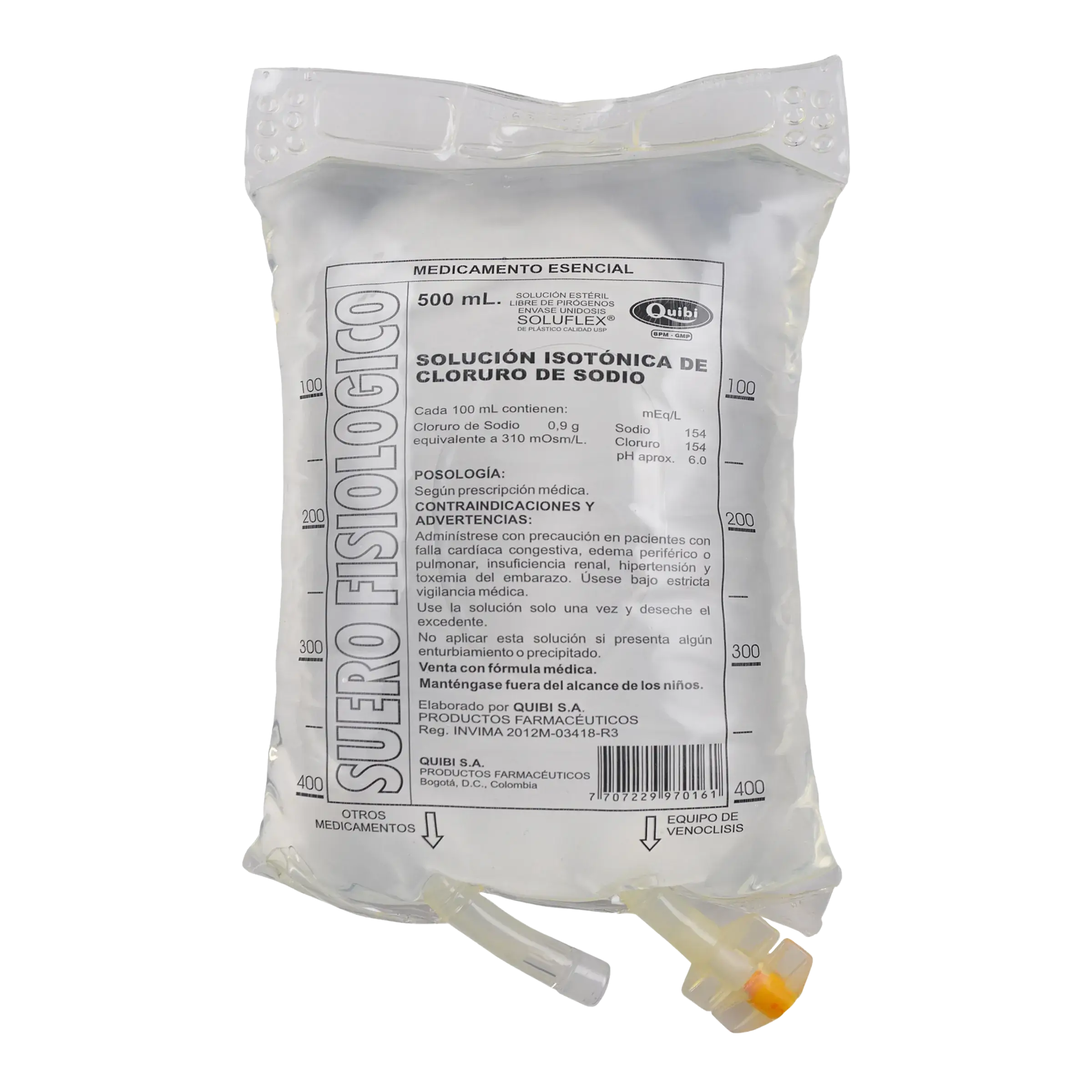 suero fisiologico bolsa quibi 500 ml