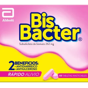 bisbacter 262 mg 48 tabletas