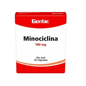 minociclina 100 mg 10 capsulas gf