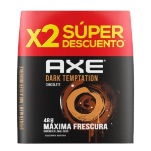 desodorante axe body sp.dark temp 150ml 2 un p.e