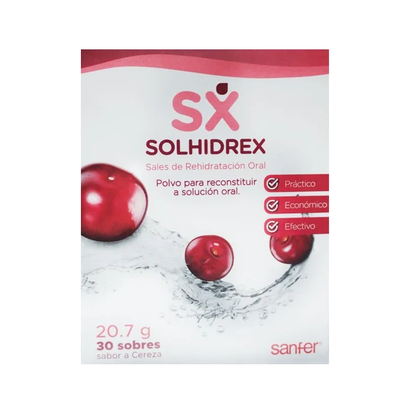 solhidrex suero cereza 30 sobres