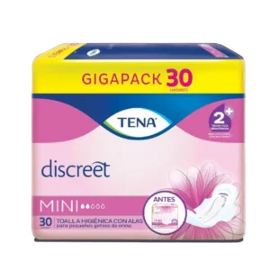 toallas tena mujer mini alas 30 und