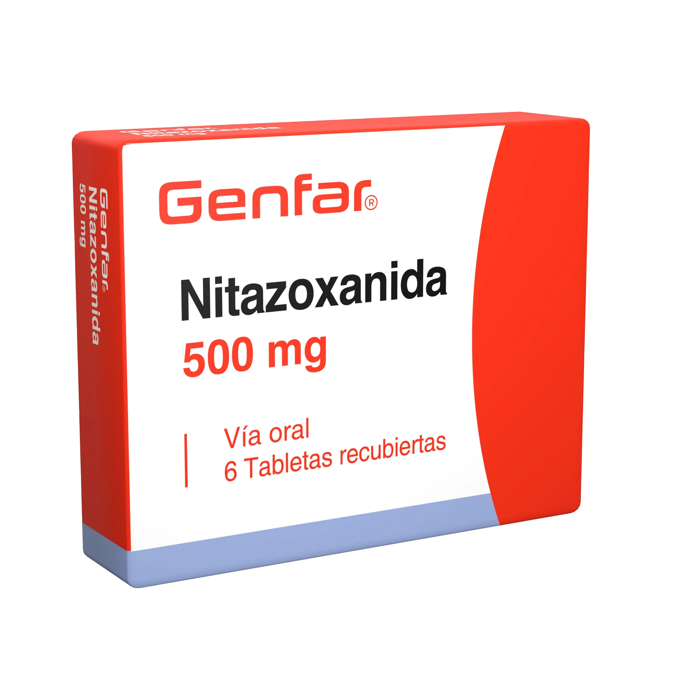 nitazoxanida 500 mg 6 tabletas gf