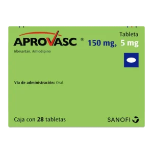 aprovasc 150/5 mg 28 tabletas