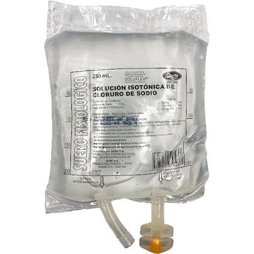 suero fisiologico bolsa 250 ml