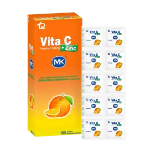 vita c 500 mg+zinc naranja 100 tab