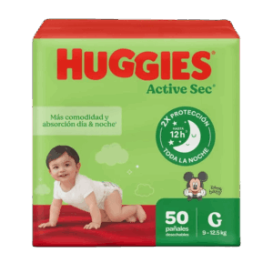 pañal huggies active sec et.3 gde 50 und