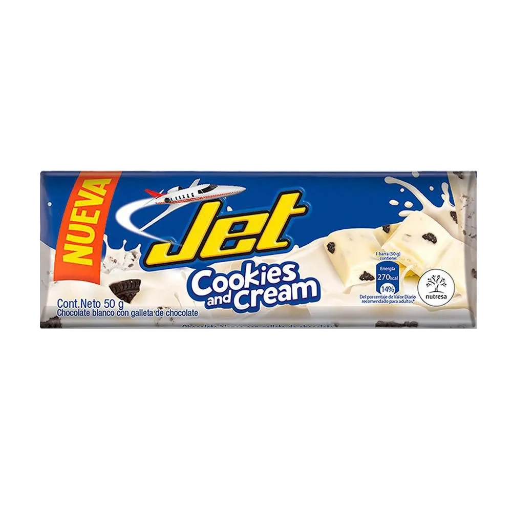 chocolatina jet cookies&cream 50 gr