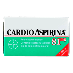 cardioaspirina 81 mg 30 tabletas