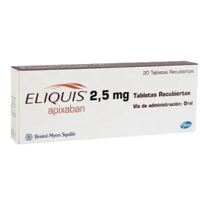 eliquis 2.5 mg 20 tabletas