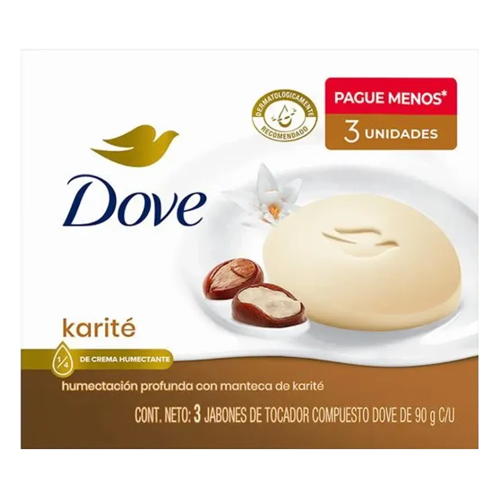 jabon dove karite 90 gr 3 und p.e