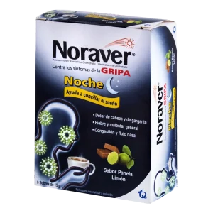 noraver gripa bebida noche 15 gr 6 sbs