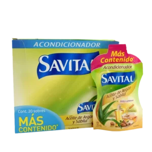 acondicionador savital argan sabila 25 ml 20 sbs