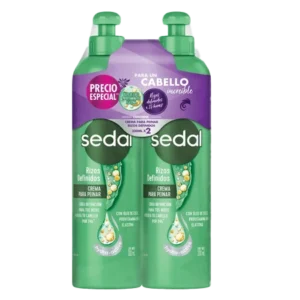 crema p.peinar.sedal riz.defin 300 gr 2 un