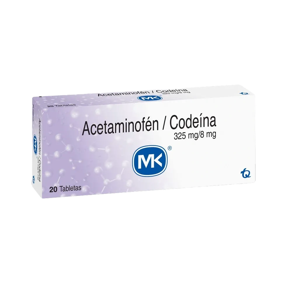 acetam+codeina 325/8mg 20 tabletas mk