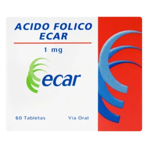 acido folico 1 mg 60 tabletas ec
