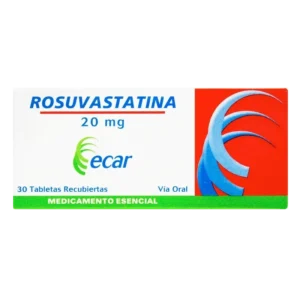 rosuvastatina 20 mg 30 tabletas ec