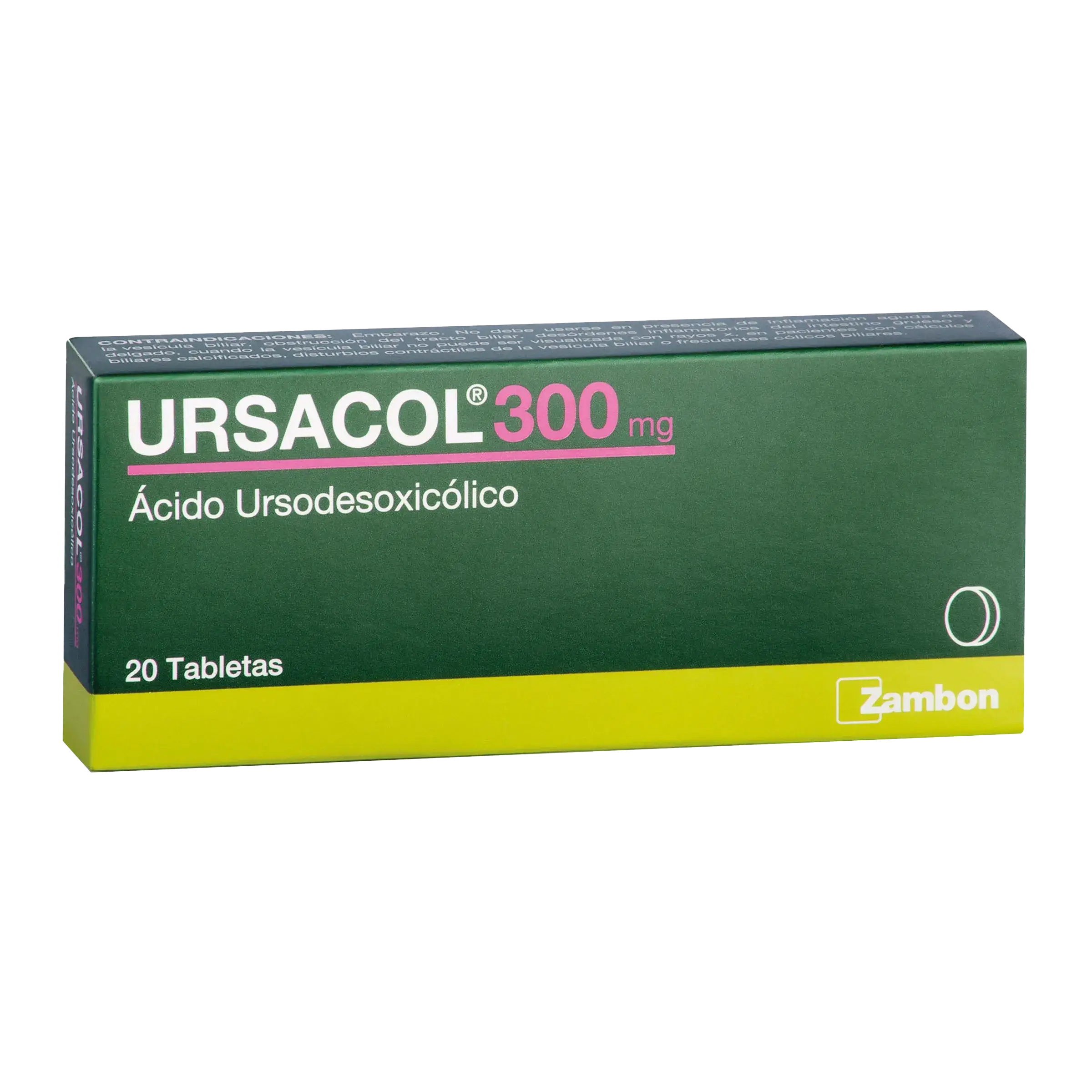 ursacol 300 mg 20 tabletas