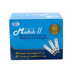 glucometro okmeter match+50 tiras+50 lancetas