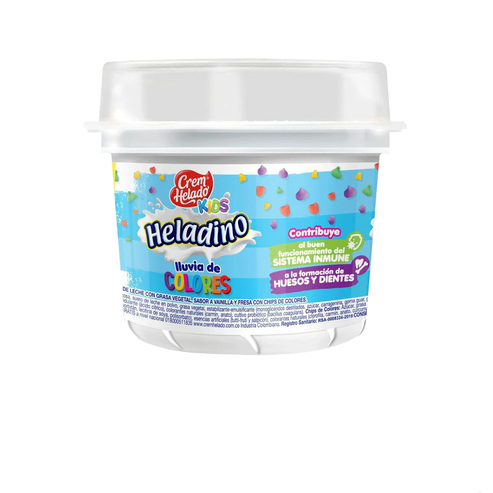 vaso kids lluvia de colores 54 gr crem helado