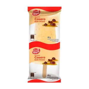 helado casero ron pasas crem helado