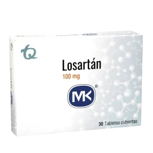 losartan 100 mg 30 tabletas mk