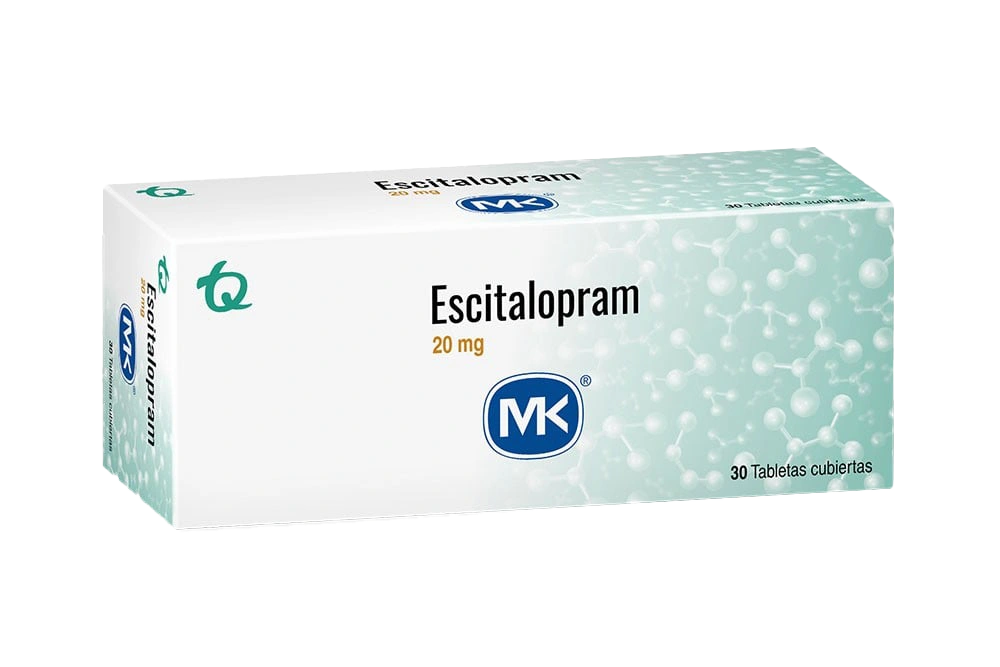 escitalopram 20 mg 30 tabletas mk