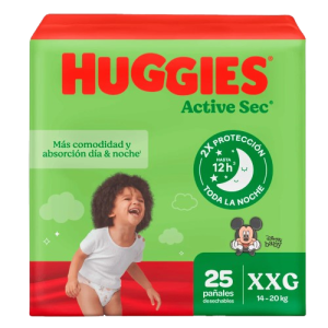 pañal huggies active sec et.5 xxg 25 und