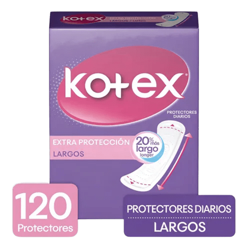 protector kotex diarios largos 120 und